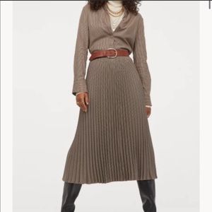 H&M x Giuliva Heritage Pleated Plaid Midi Skirt